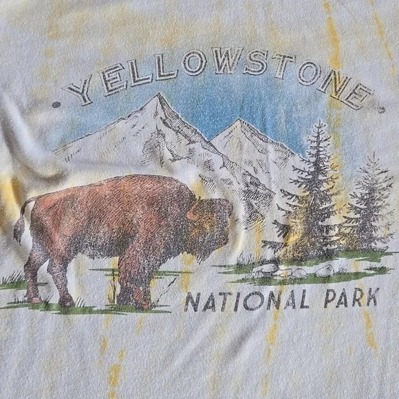 Torrid Yellowstone National Park Yellow Tie-Dye Graphic T-shirt Size 1X - Picture 4 of 9